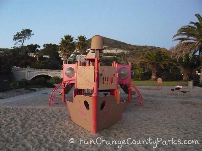 Aliso Beach playground ship in Laguna Beach