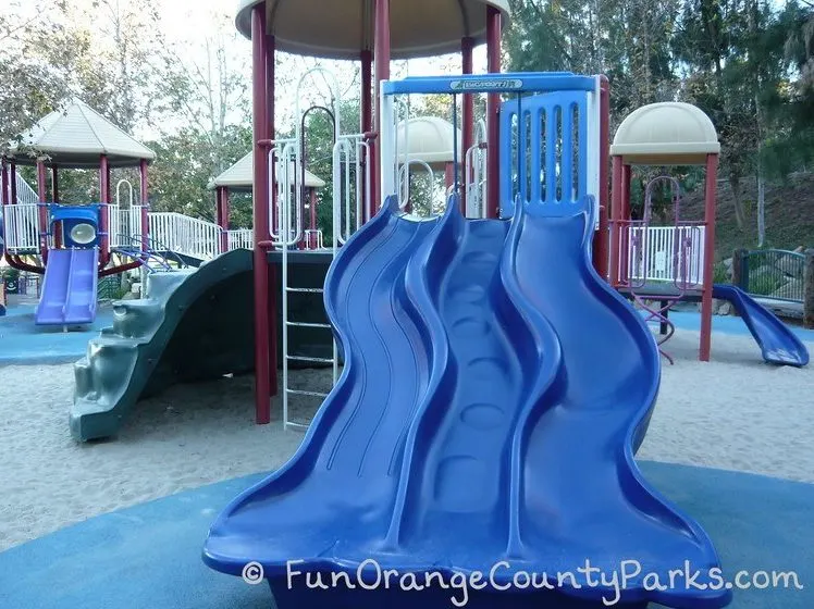 Triple slides at Olympiad Park in Mission Viejo