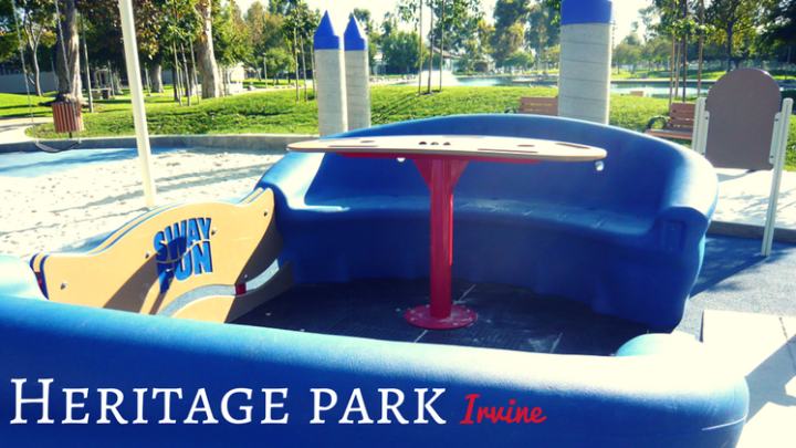 Heritage Park in Irvine with Water Play Fountains
