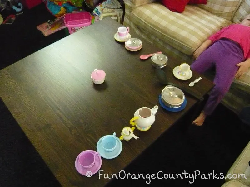 rainy day play ideas - tea party