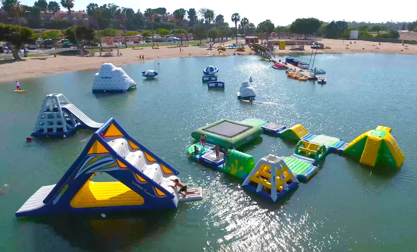 newport dunes inflatable water park