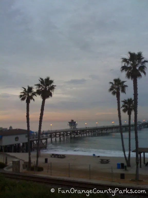 san clemente beach pier at sunrise