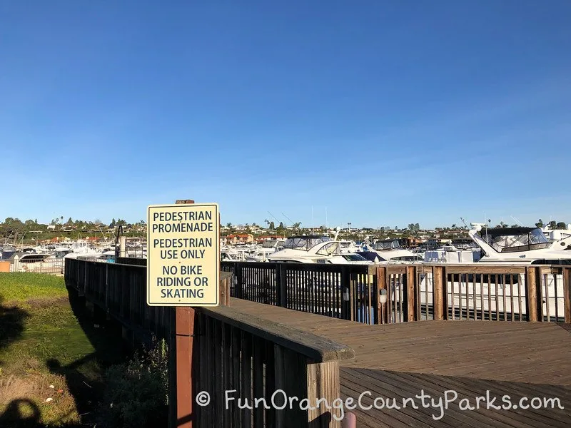 newport dunes pedestrian promenade walking path