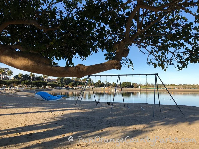 newport dunes swingset and blue whale