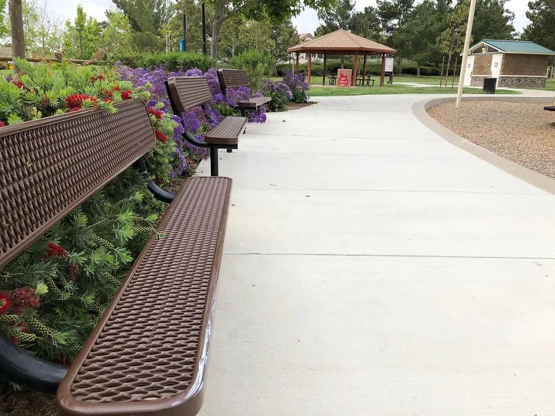 picnic shelter and benches