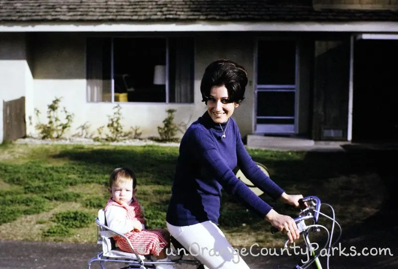 places for babies to play - mom and baby on bike