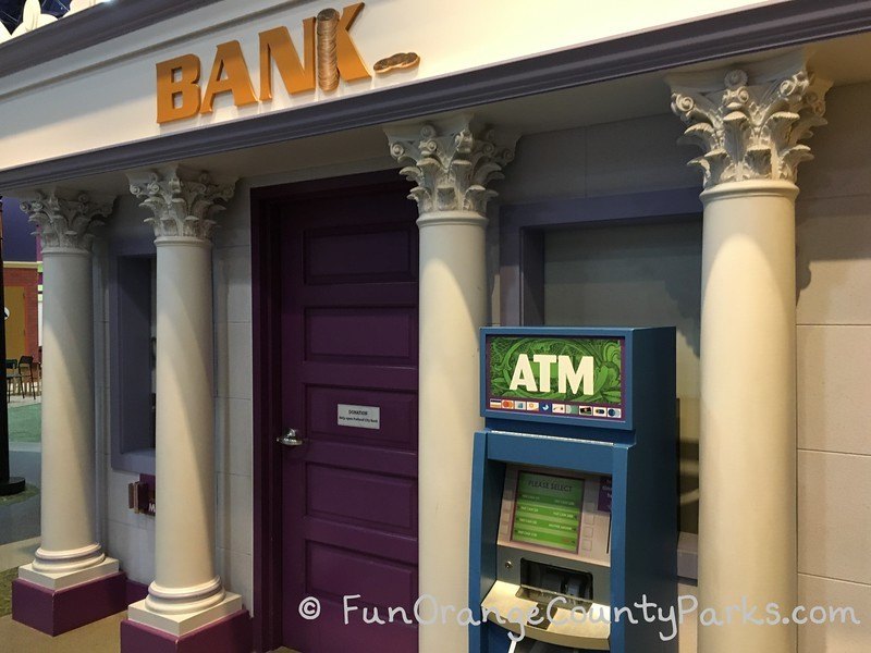 Pretend City bank and ATM