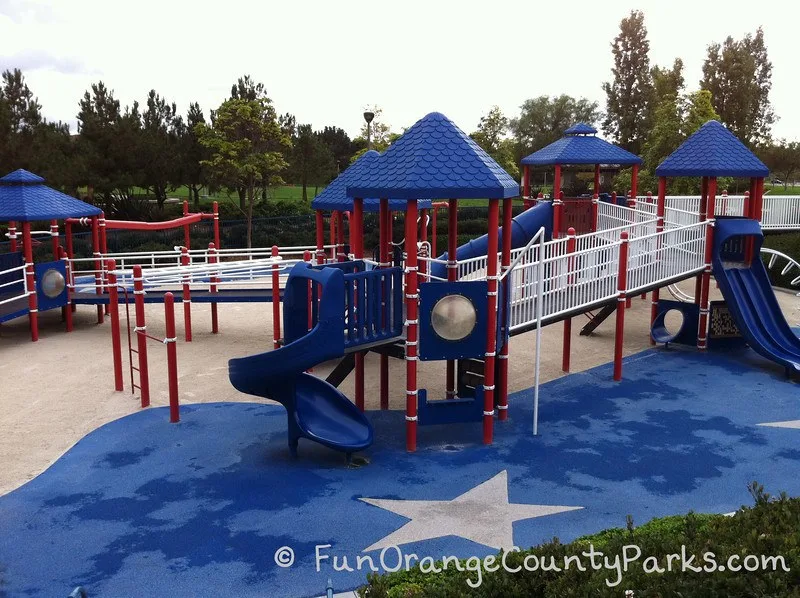 bill barber memorial park irvine - playground with stars and stripes