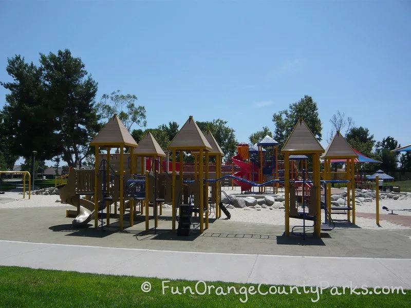 northwood community park irvine playground overview with monkey bars