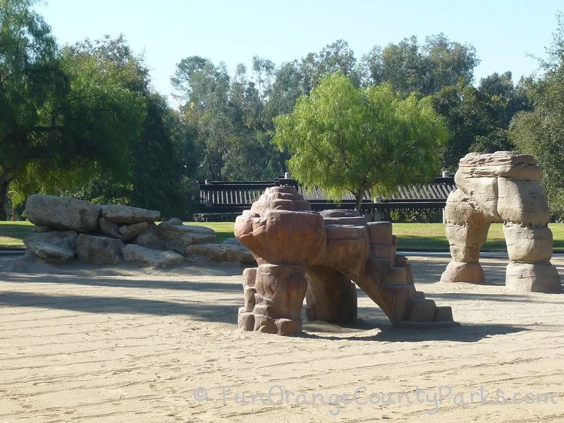 oc regional parks clark playground with rocks to climb