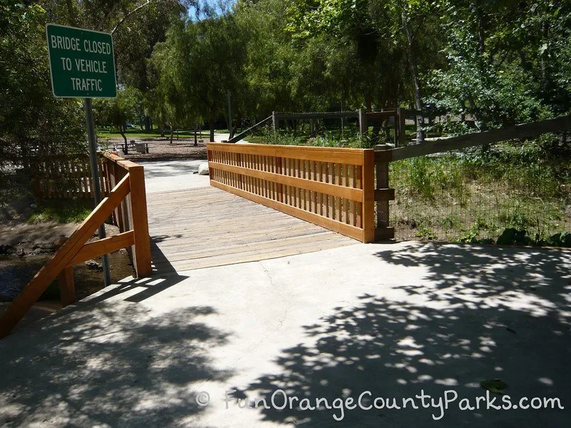 Bridge over pond