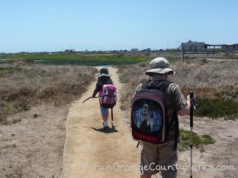 bolsa chica wetlands huntington beach - kids hiking