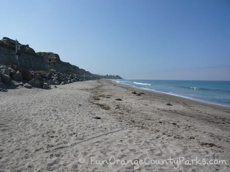 waves and beach area in San Clemente