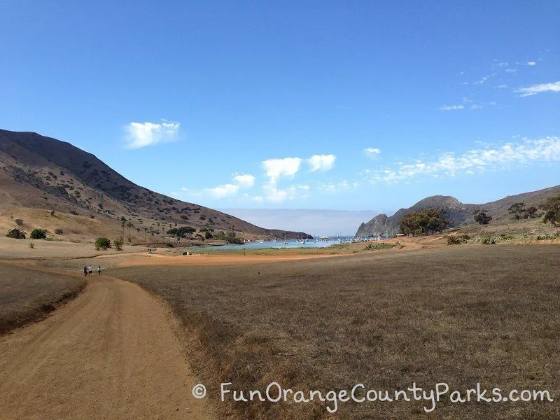 View of the walking trail from Isthmus Cove to Cat Harbo