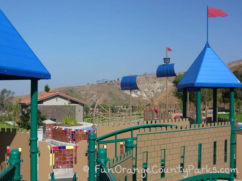 box canyon park yorba linda - castle themed play equipment