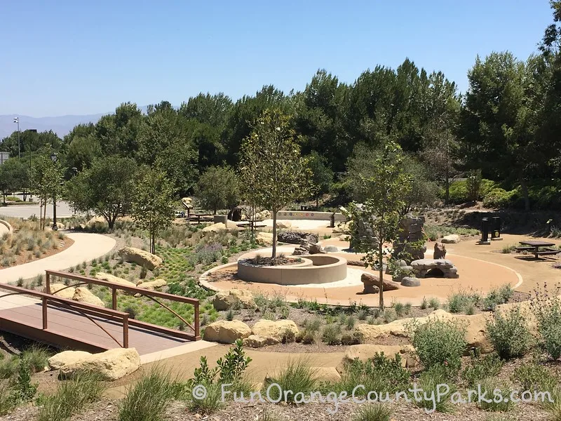 view of rocks ropes playground