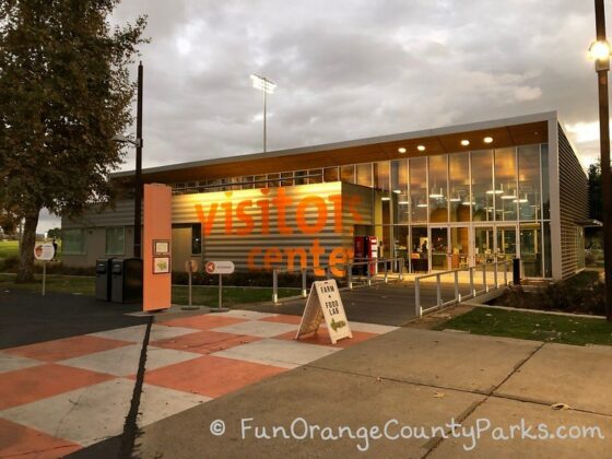 oc great park visitor center at night
