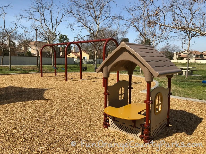 swingset and clubhouse