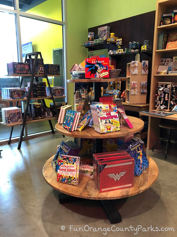 superhero books in gift shop
