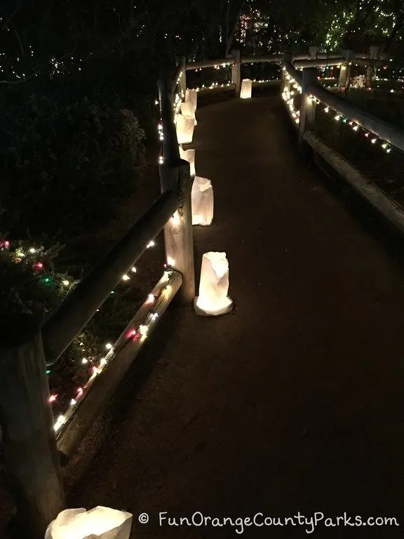 Candlelight Walk at Heritage Hill pathway with luminaria