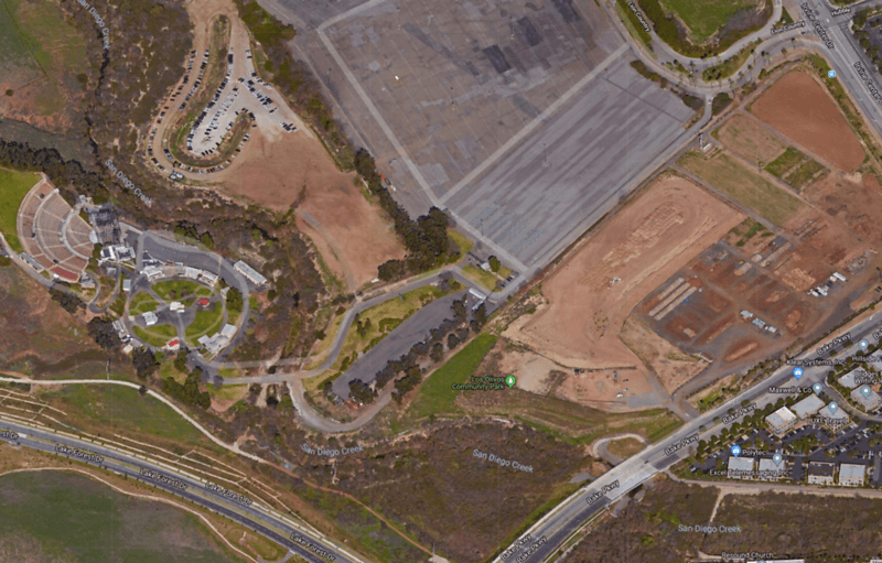 los olivos community park near irvine spectrum - aerial view