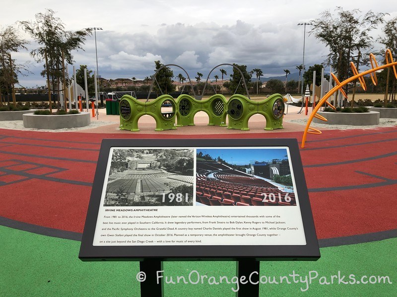 los olivos community park near irvine spectrum - amphitheater plaques