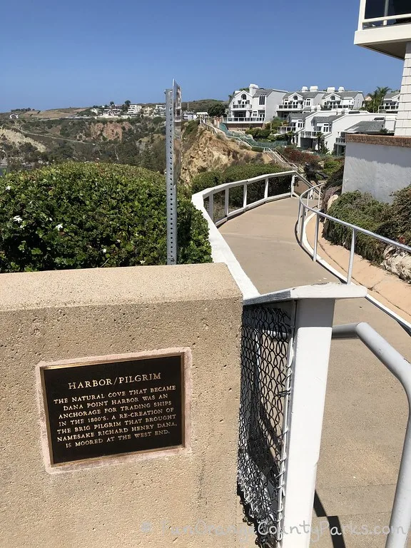 plaque at start of bluff top trail