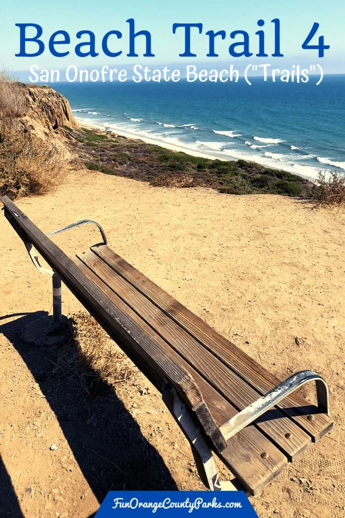 San Onofre beach trail bench