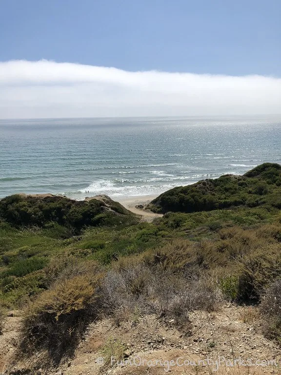 View of ocean from bluff at San Onofre Beach Trail