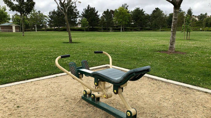 Outdoor fitness equipment at Garfield Exercise Park - City of