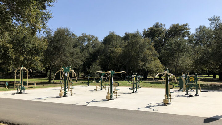 Outdoor exercise equipment at Garfield Exercise Park - City of